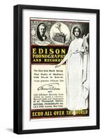 Advertisement for Edison Phonographs and Records, National Phonograph Co., 1901-null-Framed Giclee Print