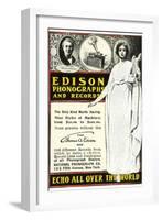 Advertisement for Edison Phonographs and Records, National Phonograph Co., 1901-null-Framed Giclee Print