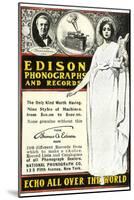 Advertisement for Edison Phonographs and Records, National Phonograph Co., 1901-null-Mounted Giclee Print