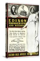 Advertisement for Edison Phonographs and Records, National Phonograph Co., 1901-null-Stretched Canvas