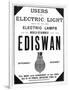Advertisement for Ediswan Incandescent Light Bulbs, 1898-null-Framed Giclee Print