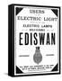 Advertisement for Ediswan Incandescent Light Bulbs, 1898-null-Framed Stretched Canvas