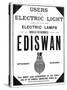 Advertisement for Ediswan Incandescent Light Bulbs, 1898-null-Stretched Canvas