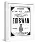 Advertisement for Ediswan Incandescent Light Bulbs, 1898-null-Framed Giclee Print