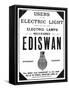 Advertisement for Ediswan Incandescent Light Bulbs, 1898-null-Framed Stretched Canvas