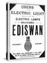 Advertisement for Ediswan Incandescent Light Bulbs, 1898-null-Stretched Canvas