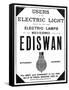 Advertisement for Ediswan Incandescent Light Bulbs, 1898-null-Framed Stretched Canvas