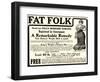 Advertisement for 'Fell's Reducing Tablets', 1910s-English School-Framed Giclee Print