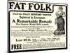 Advertisement for 'Fell's Reducing Tablets', 1910s-English School-Mounted Giclee Print