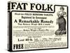 Advertisement for 'Fell's Reducing Tablets', 1910s-English School-Stretched Canvas