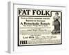 Advertisement for 'Fell's Reducing Tablets', 1910s-English School-Framed Giclee Print