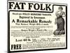 Advertisement for 'Fell's Reducing Tablets', 1910s-English School-Mounted Giclee Print