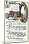 Advertisement for Firestone Tire and Rubber Company, 1912-null-Mounted Giclee Print
