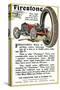 Advertisement for Firestone Tire and Rubber Company, 1912-null-Stretched Canvas