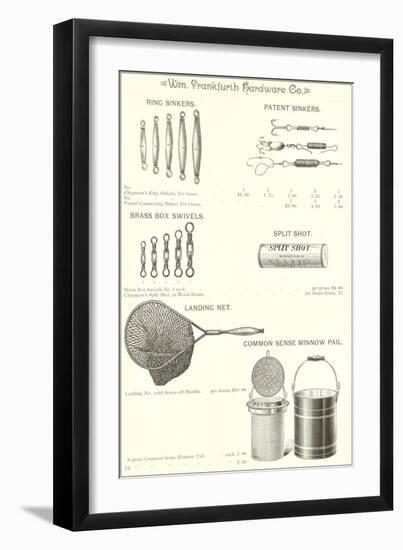 Advertisement for Fishing Equipment-null-Framed Art Print