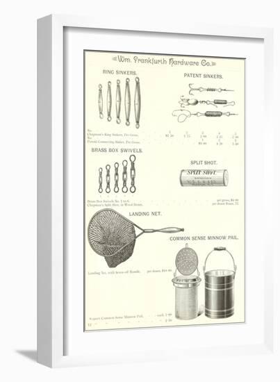 Advertisement for Fishing Equipment-null-Framed Art Print