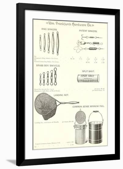 Advertisement for Fishing Equipment-null-Framed Art Print