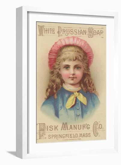 Advertisement for Fisk Manufacturing Co. White Prussian Soap, C.1880-American School-Framed Giclee Print