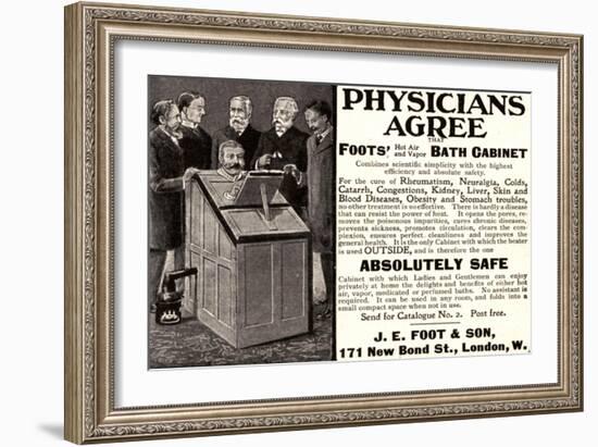 Advertisement for 'Foots' Hot Air and Vapor Bath Cabinet', 1900s-English School-Framed Giclee Print