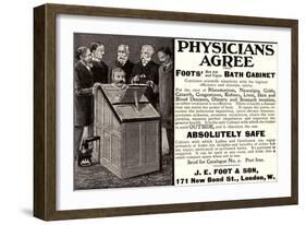 Advertisement for 'Foots' Hot Air and Vapor Bath Cabinet', 1900s-English School-Framed Giclee Print