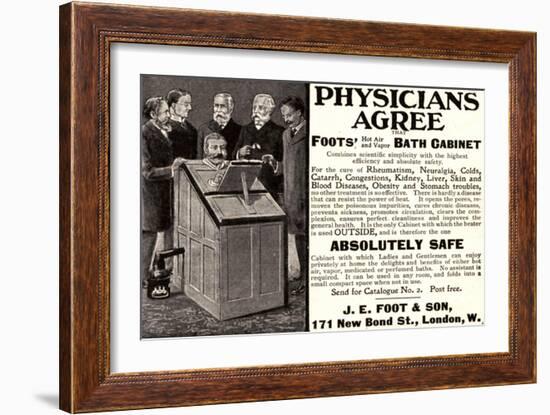 Advertisement for 'Foots' Hot Air and Vapor Bath Cabinet', 1900s-English School-Framed Giclee Print