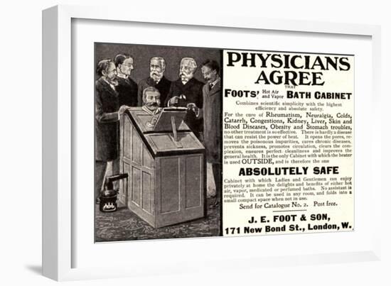 Advertisement for 'Foots' Hot Air and Vapor Bath Cabinet', 1900s-English School-Framed Giclee Print