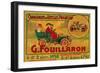 Advertisement for Fouillaron cars, c1900s-Unknown-Framed Giclee Print