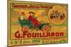 Advertisement for Fouillaron cars, c1900s-Unknown-Mounted Giclee Print