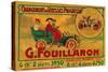 Advertisement for Fouillaron cars, c1900s-Unknown-Stretched Canvas