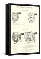 Advertisement for Four Fishing Reels-null-Framed Stretched Canvas