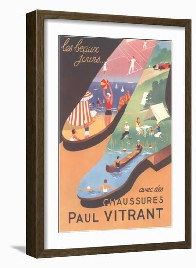 Advertisement for French Sport Shoes-null-Framed Art Print