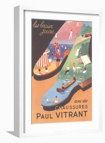 Advertisement for French Sport Shoes-null-Framed Art Print