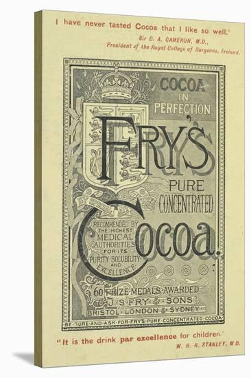 Advertisement For Fry's Cocoa-Isabella Beeton-Stretched Canvas