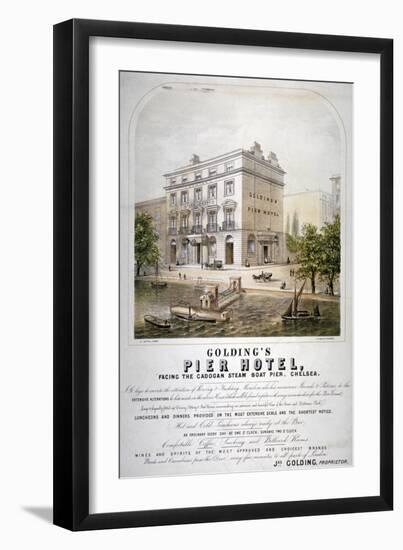 Advertisement for Goldings Pier Hotel, Chelsea, London, C1860-null-Framed Giclee Print