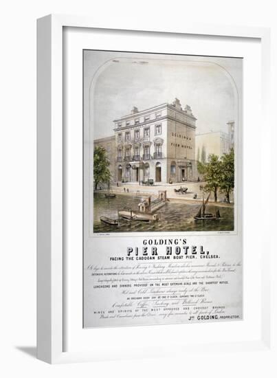 Advertisement for Goldings Pier Hotel, Chelsea, London, C1860-null-Framed Giclee Print