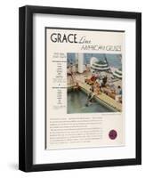 Advertisement for Grace Line Cruises-null-Framed Art Print