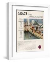 Advertisement for Grace Line Cruises-null-Framed Art Print