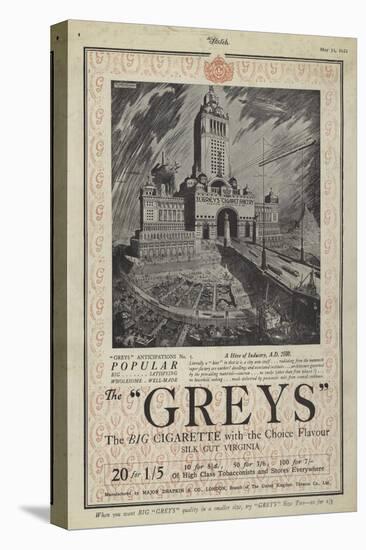Advertisement for Greys Cigarettes-null-Stretched Canvas