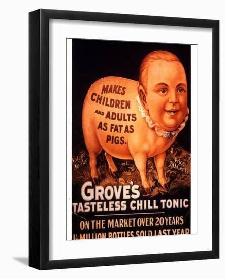 Advertisement for 'Grove's Tasteless Chill Tonic', 1890s-null-Framed Giclee Print