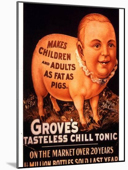 Advertisement for 'Grove's Tasteless Chill Tonic', 1890s-null-Mounted Giclee Print