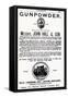 Advertisement for Gunpowder by Messrs. John Hall and Son-null-Framed Stretched Canvas