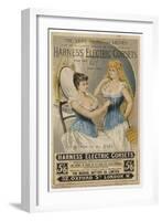 Advertisement for Harness's Electric Corset-null-Framed Art Print