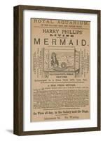Advertisement for Harry Phillips' Living Mythological Mermaid-null-Framed Giclee Print