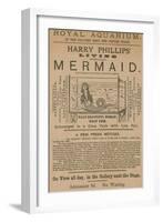 Advertisement for Harry Phillips' Living Mythological Mermaid-null-Framed Giclee Print