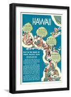 Advertisement for Hawaii-null-Framed Art Print