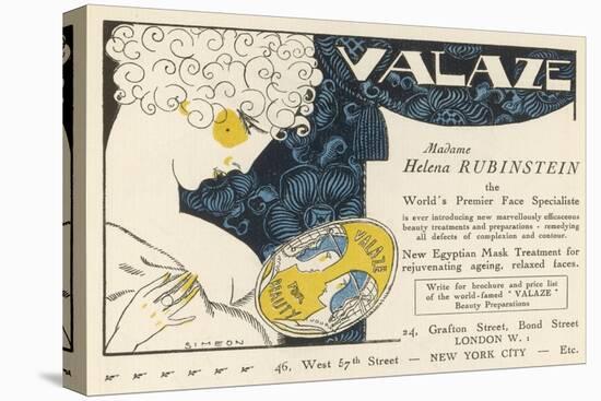 Advertisement for Helena Rubinstein's Valaze Beauty Cream-Simeon-Stretched Canvas