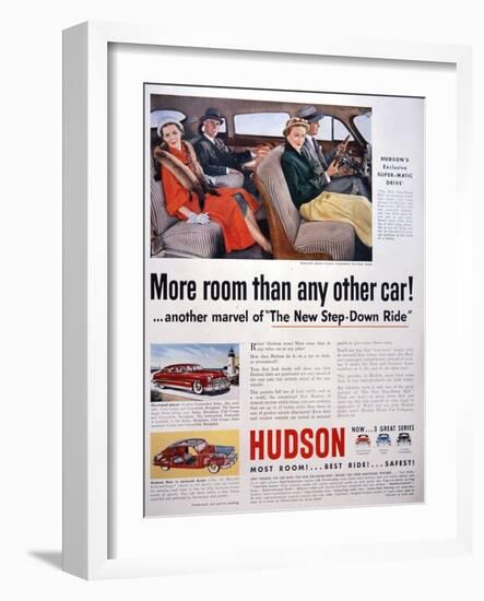 Advertisement for Hudson Cars, 1950-null-Framed Giclee Print