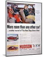 Advertisement for Hudson Cars, 1950-null-Mounted Giclee Print