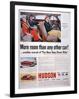 Advertisement for Hudson Cars, 1950-null-Framed Giclee Print