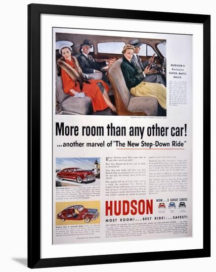Advertisement for Hudson Cars, 1950-null-Framed Giclee Print